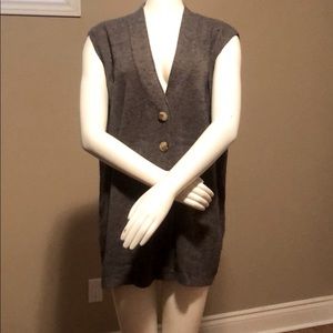 PRINCIPLES for THE BAY Long Grey Vest (M)